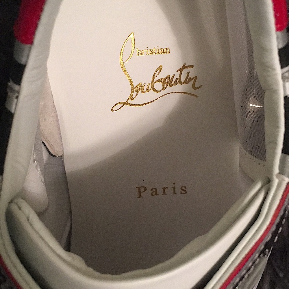 BNIB Christian Louboutin Sharkina Strass Spike Sneakers - Picture 15 of 15